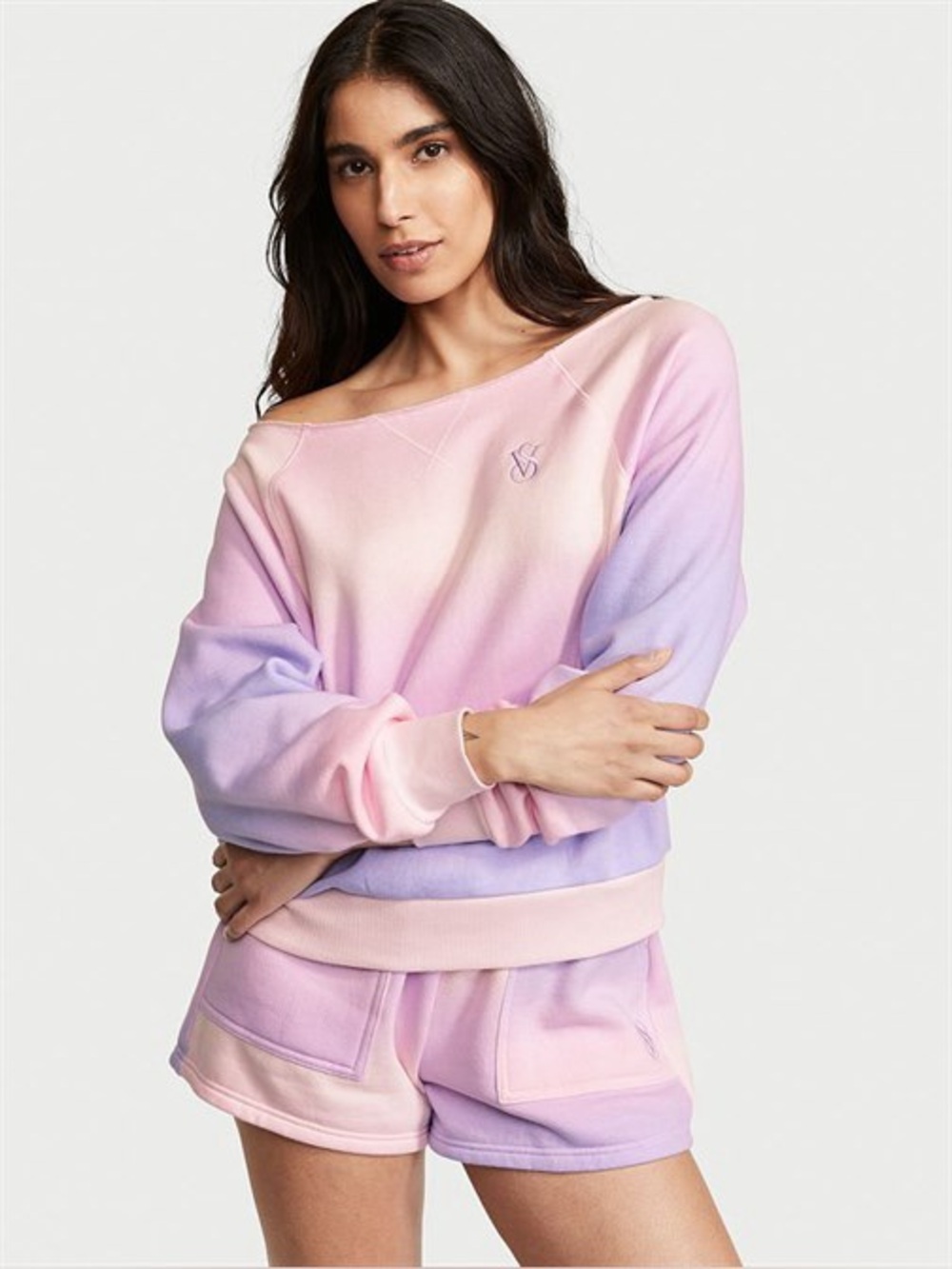 Victoria's Secret Pastel Ombre Sweatshirt Size Large